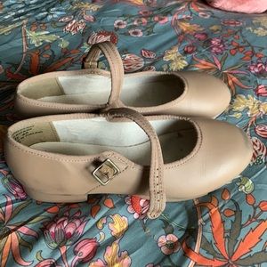 Girls Tap Shoes Beige Size 5 Wide
